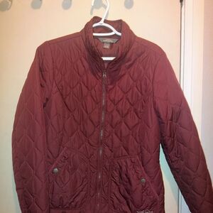 Eddie Bauer Quilted Maroon Jacket - Full Zip